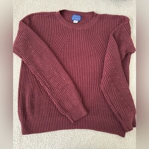 Burgundy Knit Sweater Large